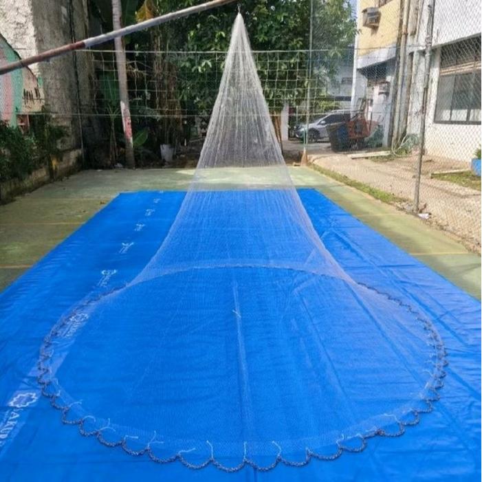 COD jala ikan, jala lempar, jala udang 2 meter bahan senar lubang jari kelingking pemberat timah