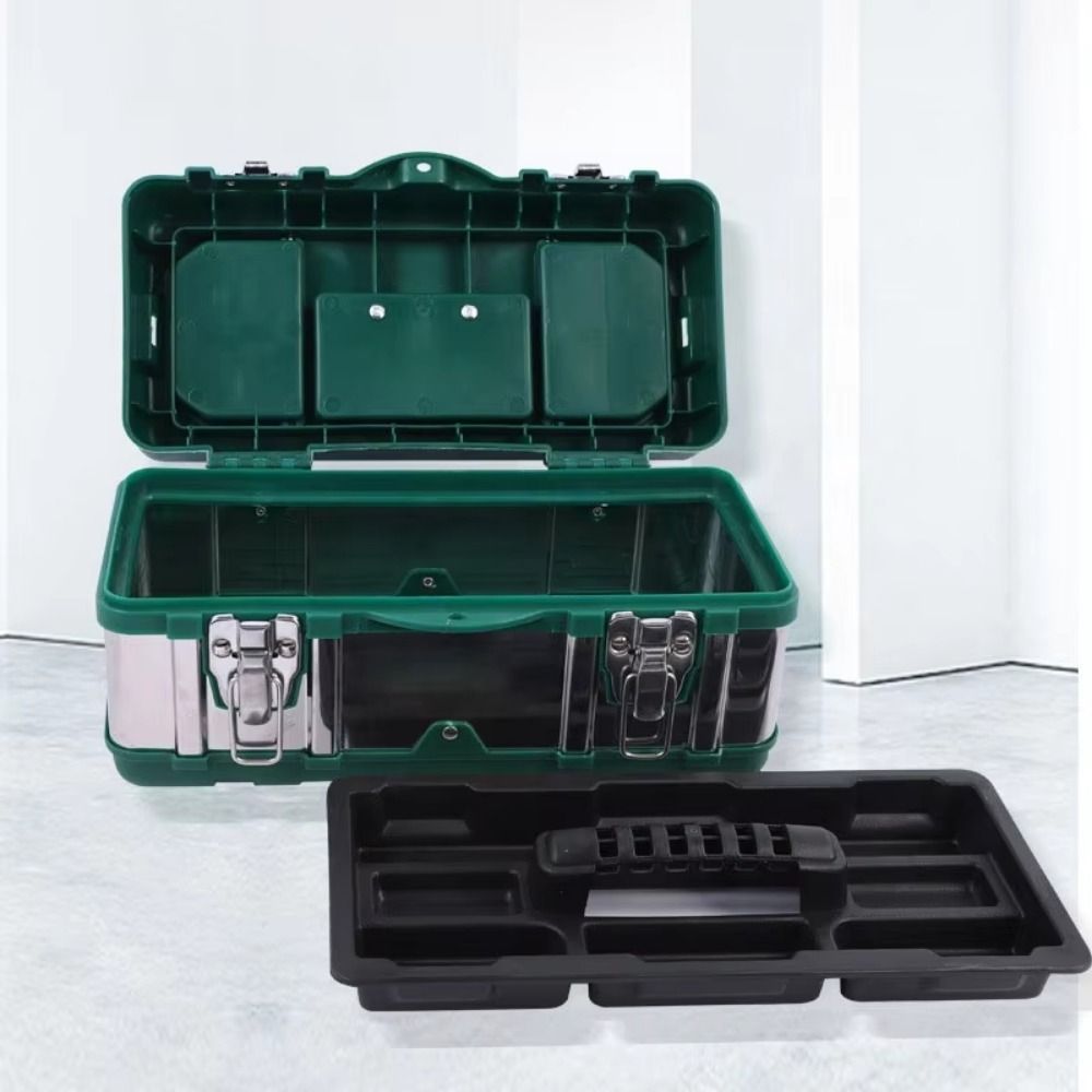 Double-Layer Maintenance Parts Toolbox Handheld Tool Organization Multifunction Toolbox Stainless