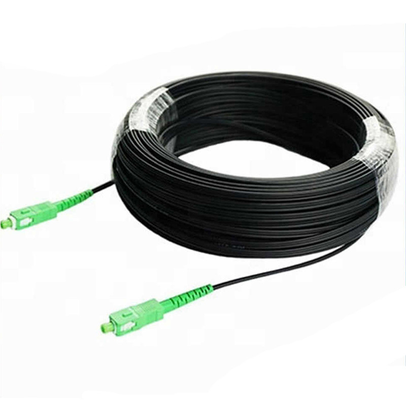 FTTH 30 Meter SC/APC-SC/APC SM OS2 G657A1 1Core Indoor Drop Cable Fiber Optic Patch Cord With Steel 
