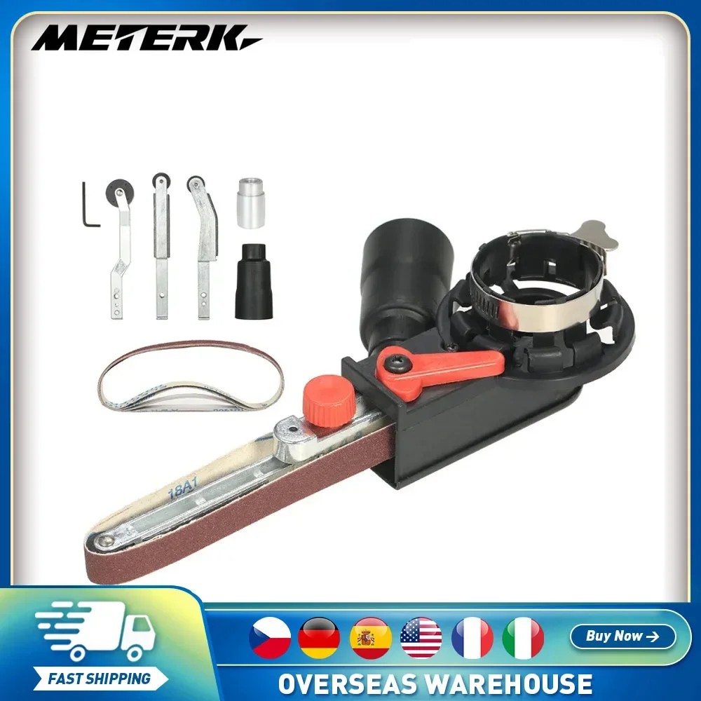 BELI SEKARANG M10/M14 Mini DIY Angle Grinder Grinder Sander Sanding Belt Adapter Grinding Machine Be