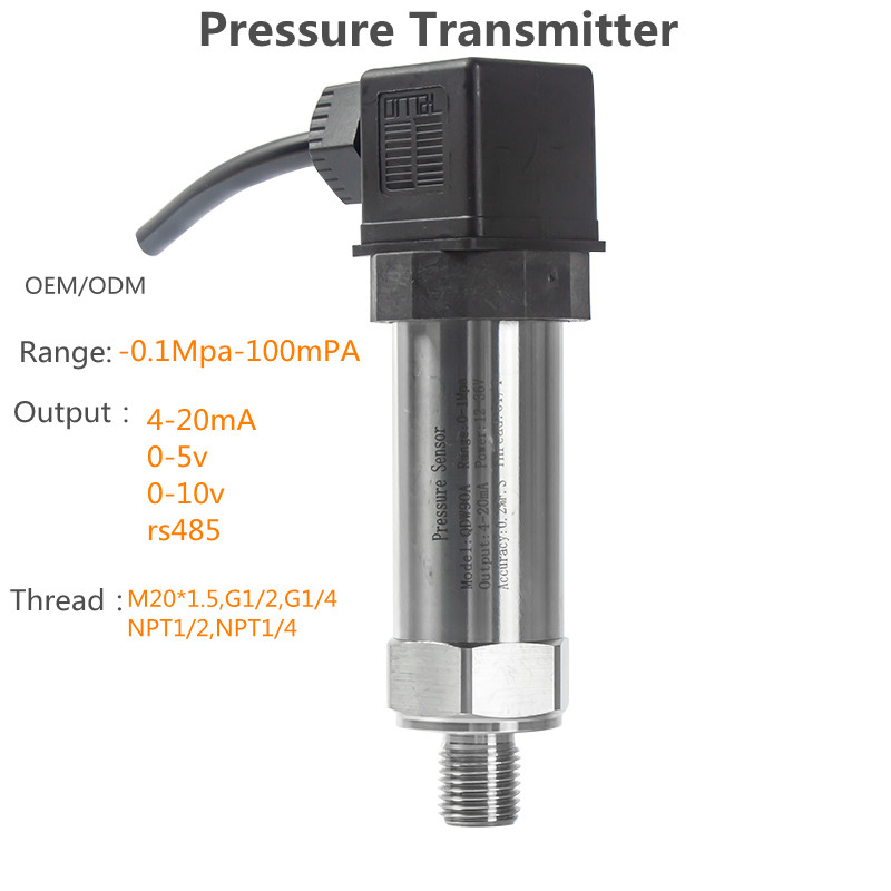 BELI SEKARANG -0.1-0-1000bar 4-20mA Output for Water Tank Oil Gas Pressure Transmitter M27*2 Convert