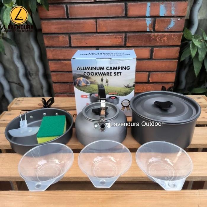 Cooking Set Camping TZ 308 - DS 308 Plus Teko Nesting Camping Cooking Set Cooking set camping stove
