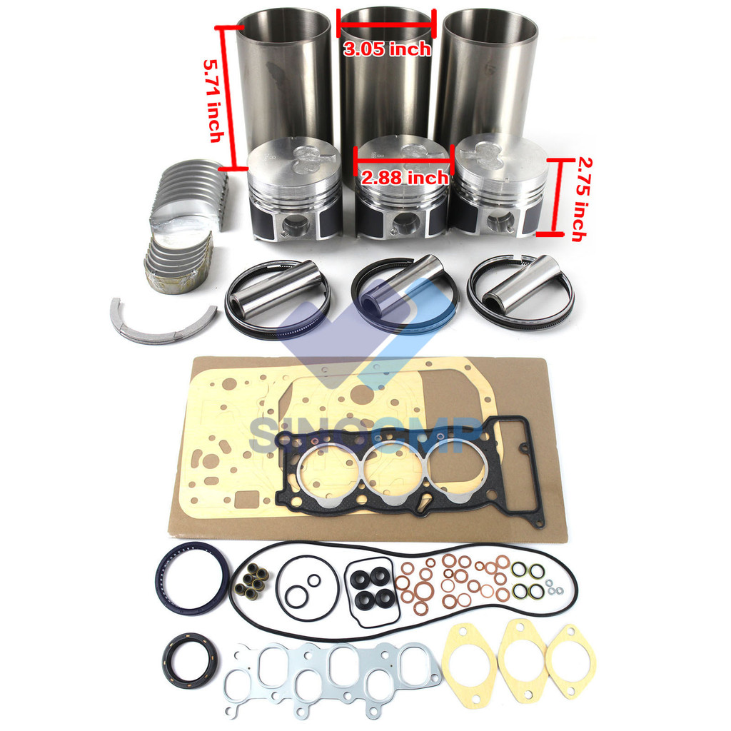 PROMO   3KC1 980CC Engine Rebuild Kit For SB15 28UX S15 B15 Mini-Excavator SL3 Skid Steer Loader UFN