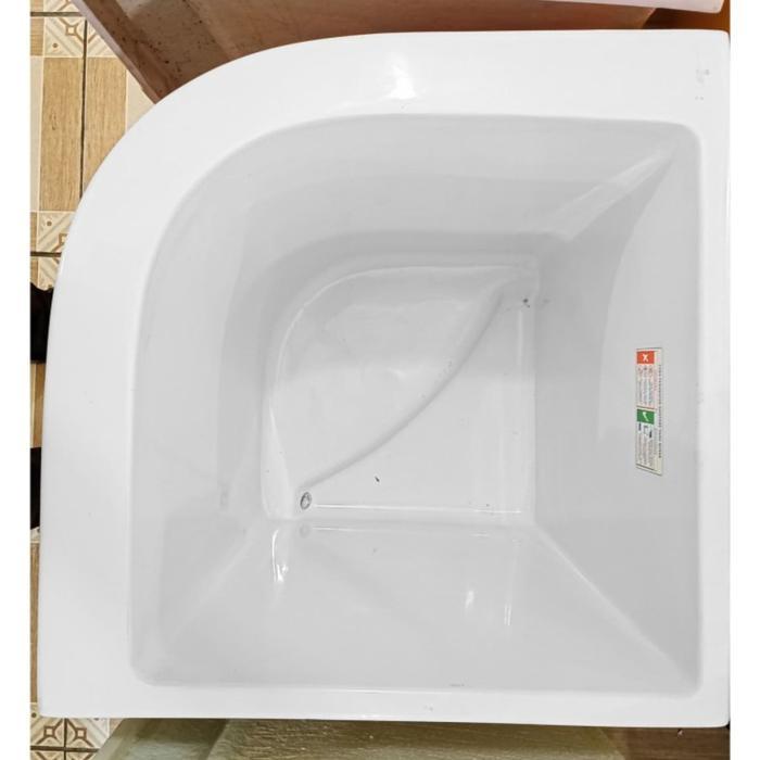Alco - Bak Air Kamar Mandi Gentong Ember Sudut Luxury Oval Fiberglass 220 Liter White Putih Plastik