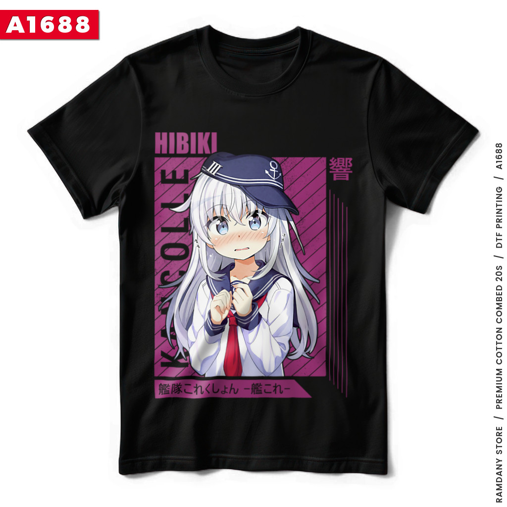 Kaos Anime KanColle - Hibiki (A1688) | Baju Tebal Cotton Combed 20s DTF Premium