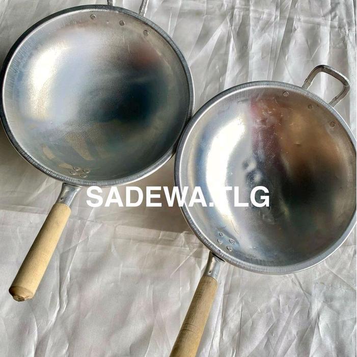 WAJAN NASI GORENG GAGANG KAYU / WAJAN ALUMINIUM KECIL MURAH