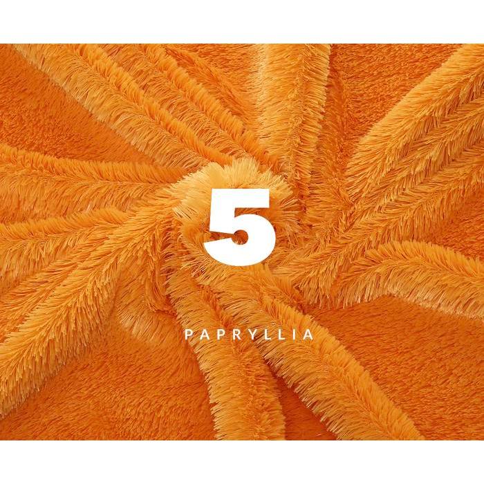 Karpet Lantai Kasur Bulu Rasfur 150x100cm + Busa Tebal 2cm ( Orange )