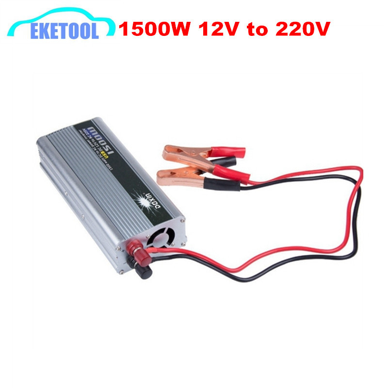 PROMO HARI INI  1500W Converter Transformer 12V DC to 220V AC Portable Car Power Inveter Charger 5V 