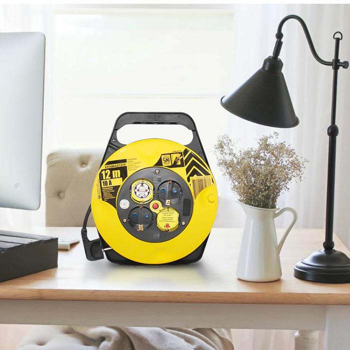 Kenmaster Kabel Roll - 12 Meter / Roll Kabel Listrik / Colokan Listrik Gulung - Kbrl020