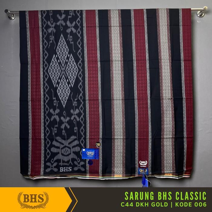 Sarung Bhs Classic Gold Motif C44 Dkh Kawung Dobby Bahan Mercerized Mix Halus Dan Lembut [Garansi