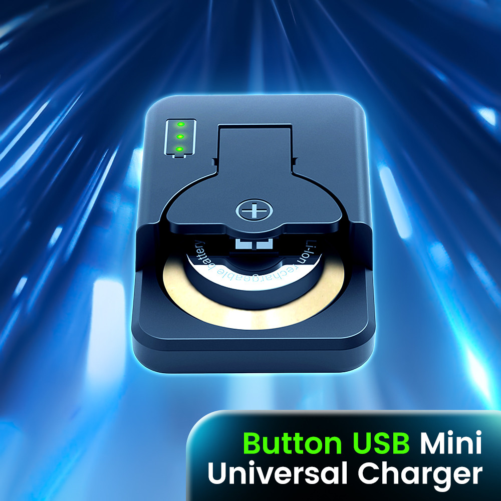 Type C Rechargeable Button Battery Charger For LIR1025 LIR1220 LIR1254 LIR1620 LIR1632 LIR2016