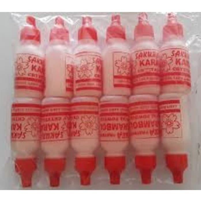 Bedak Kristal Karambol Sakura Kasar Merah Satuan