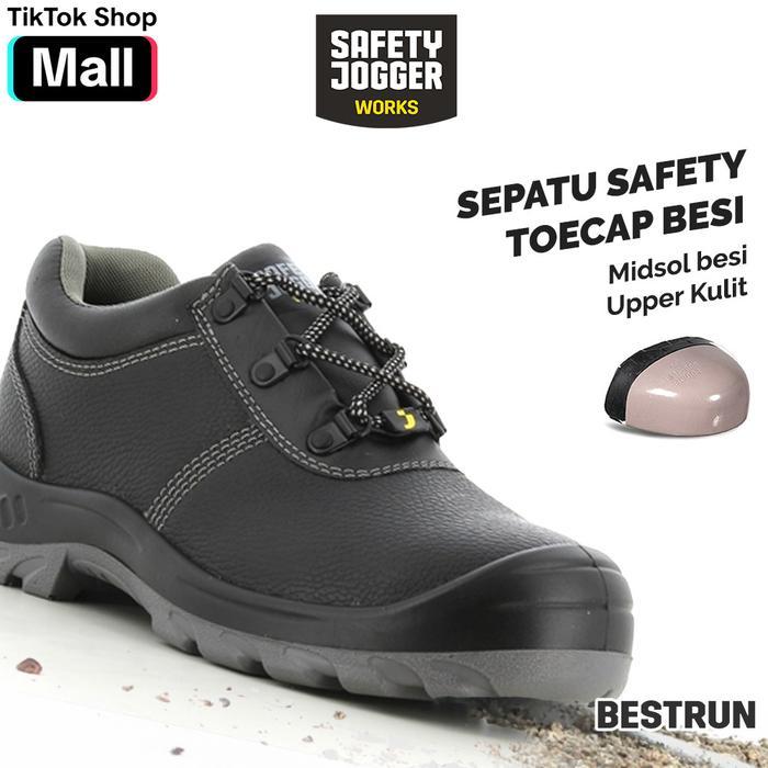 DISKON Safety Jogger Bestrun Sepatu Safety Jogger S3 Tahan Minyak Anti Selip Midsol Besi Upper Kulit