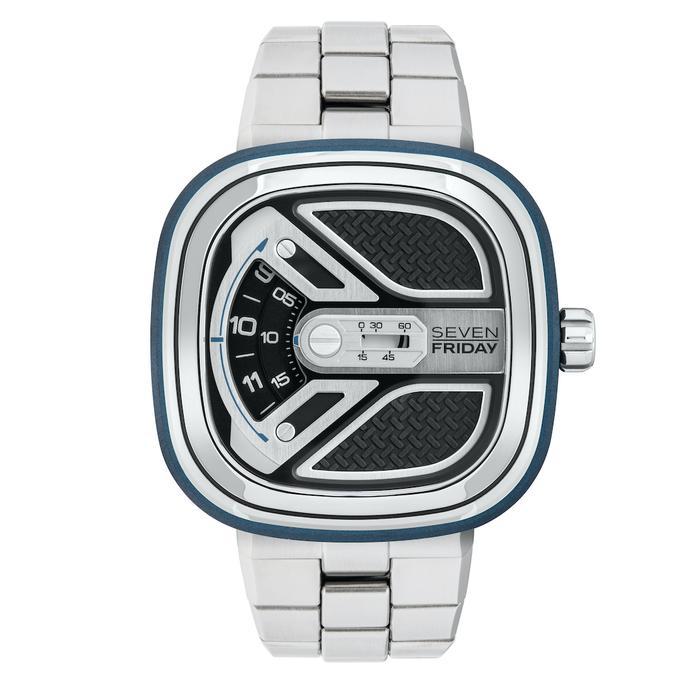 TERMURAH SEVENFRIDAY M1B/01M Jam Tangan Biru Automatic Bracelet Metal READY STOCK