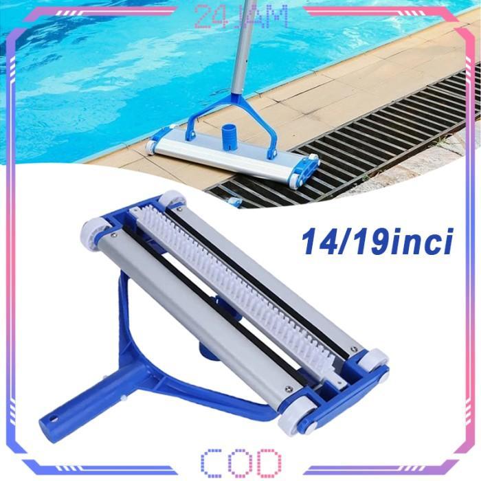 14/19inci Head Vacuum Kolam Renang 4 Roda Alat Vakum Kolam Renang Kepala Vacuum Kolam Renang