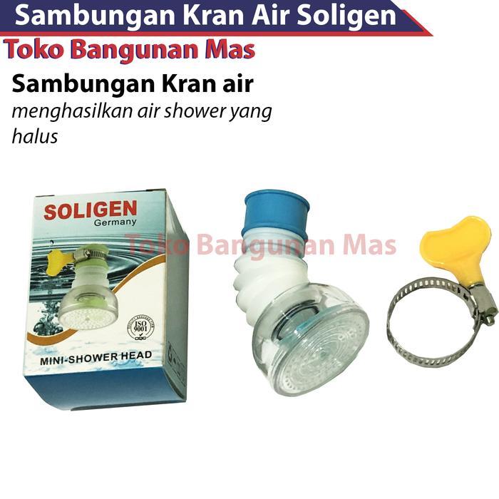 Sambungan Kran SOLIGEN Kepala Shower Keran Fleksibel Putar 360 Tools
