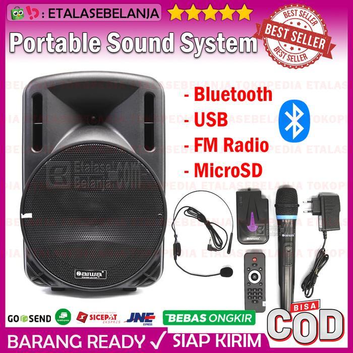 Speaker Portable Bluetooth 12 Inch - Aiwa Was-112Lve Terpercaya