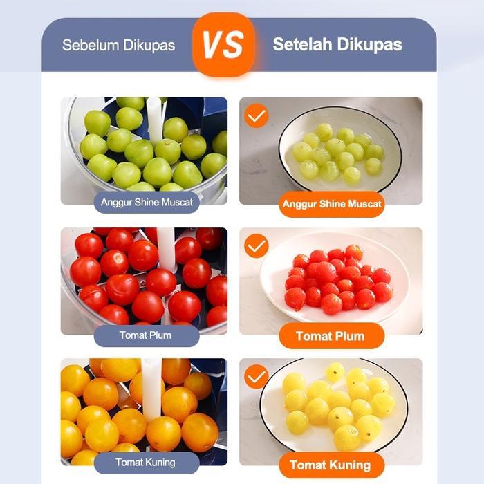 Alat Kupas Buah & Sayur Otomatis / Pengupas Anggur, Berry, Kentang Elektrik / Mesin Peel Portable
