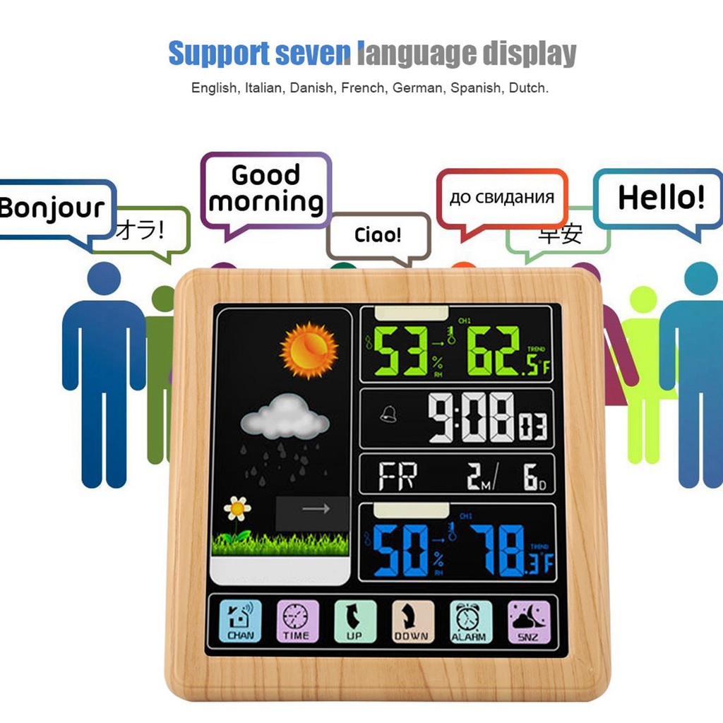 Smart Clock TS-3310 Full Wireless Weather Clock Multifunction Clock Wireless Clock Weather Clock