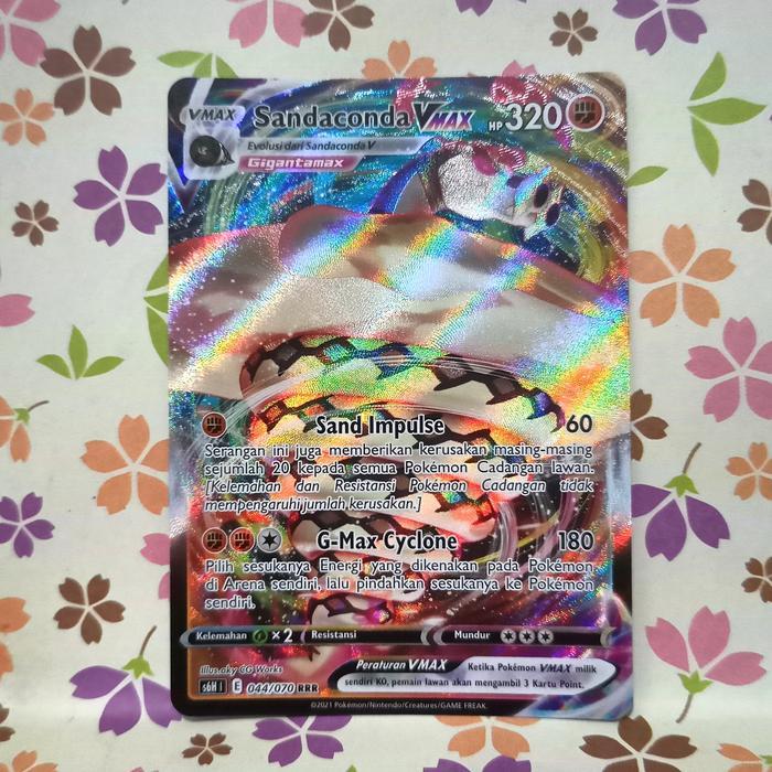 Sale Sandaconda Vmax Rrr S6H 044/070 Pokemon Tcg Indonesia Set 9