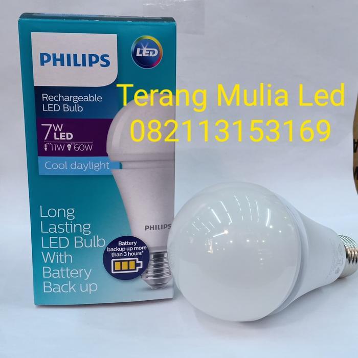 Promo Lampu Led Bulb Emergency 7Watt Philips Ori/Bohlam Darurat/Emergency