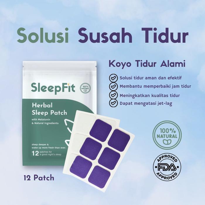 Diskon Sleepfit - Herbal Sleep Patch - Melatonin - 12 Patch / Sachet