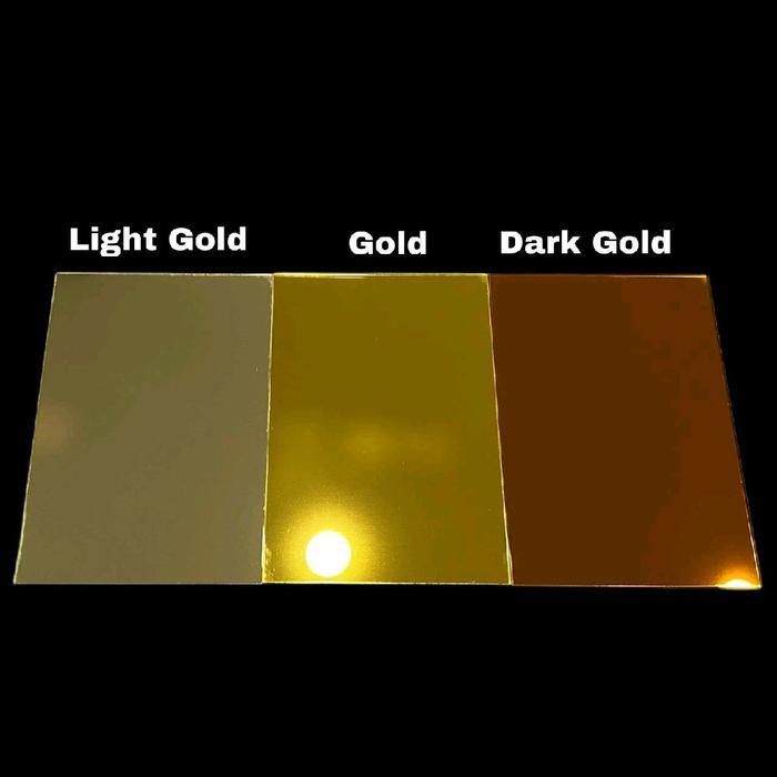 AKRILIK LEMBARAN GOLD MIRROR A3 / Acrylic Mirror Gold / Laser cutting