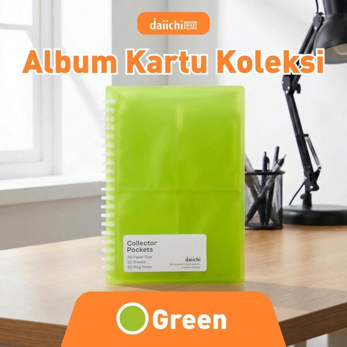 Album Kartu Nama Trading Card Koleksi Emas 80 Kartu Daiichi DPO A5 Tempat Penyimpanan Photo Card