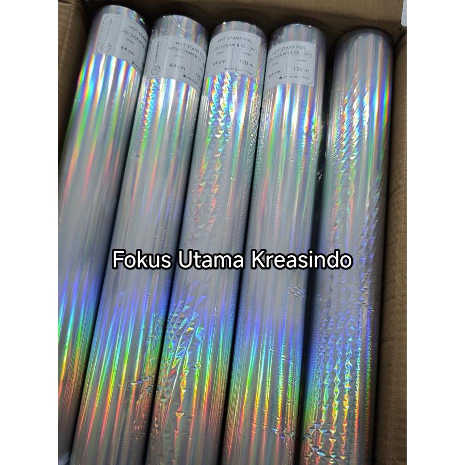 Kertas Foil / Hotprint / Hot Stamping Foil / Poly Rainbow Hologram B05