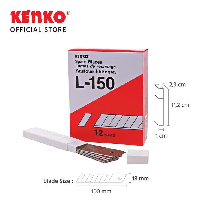 Isi Cutter Besar L150 Kenko Refill Pisau Cutter Heavy Duty Tajam Awet Silver