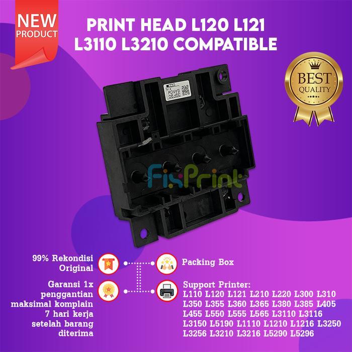 Terbaik Best Quality 100% Original Print Head Printhead Compatible Printer L1110 L1210 L1250 L3100