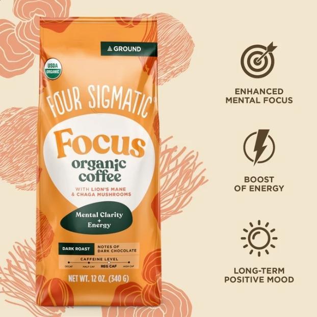 four sigmatic Focus Ground Coffee Bag 12 oz /340 gram