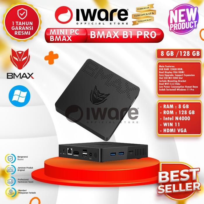 BMAX MINI PC INTEL N4000 8/128GB WINDOWS 11 HDMI VGA