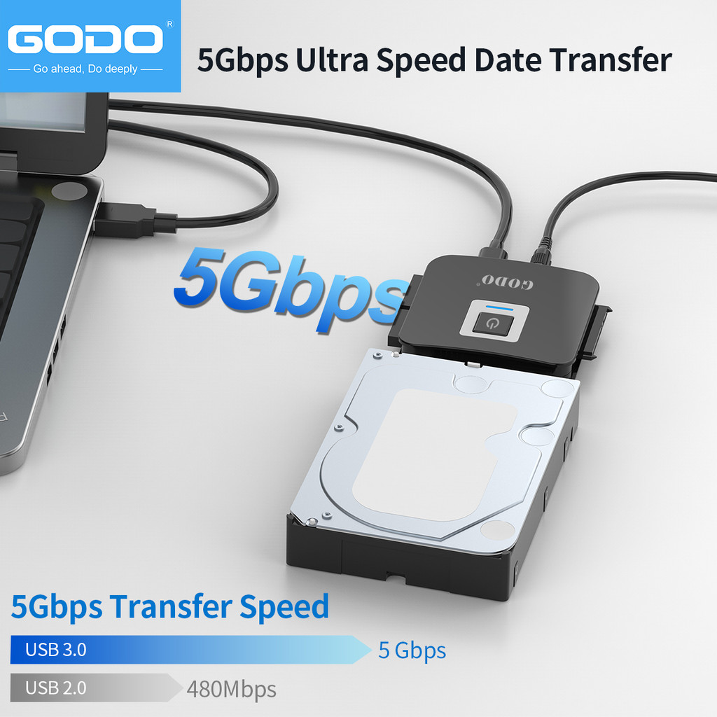 GODO SATA/IDE to USB 3.0 Adapter SATA Cable Converter for 2.5/3.5 inch IDE Hard Drive Adapter Kit