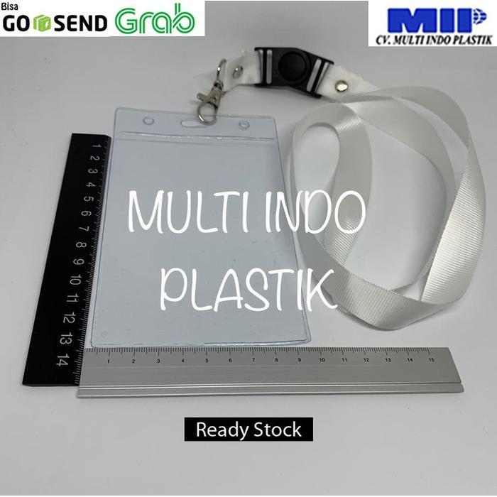 Tali Lanyard Putih/Tali Gantungan Nametag/Tali Gantungan Id Card Murah