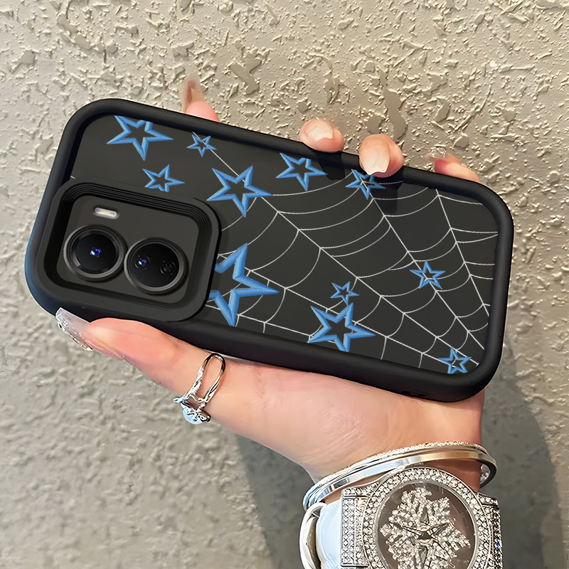 Casing Hp VIVO Y16 4G VIVO Y35 5G VIVO Y56 5G Case Jaring laba-laba bintang Kasing silikon Cesing mu