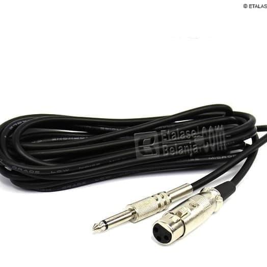 Kabel Microphone 10 Meter Jack Xlr To Akai - Made By Krezt Audio Terpercaya