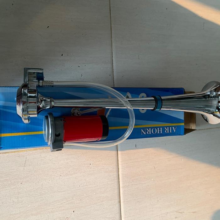 "New" KLAKSON DINAMO 1 CORONG TANPA ANGIN 12VOLT/24VOLT PNP TINGGAL PASANG TANPA TABUNG ANGIN 43CM