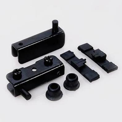 "New" ENGSEL JEPIT PENJEPIT PINTU KACA 5 mm BESI HITAM / ENGSEL PIVOT KACA T-86 (PERSET)