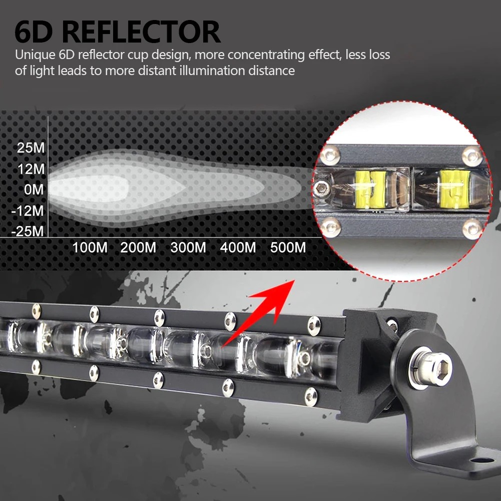 12V 24V Spotlight LED Light Bar Slim LED Work Light Bar for Truck Atv Car Driving Fog Light