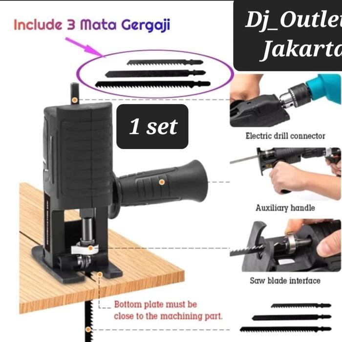 Adaptor Mesin Bor Jadi Gergaji Mesin Bor Gergaji Jig Saw Mata Gergaji