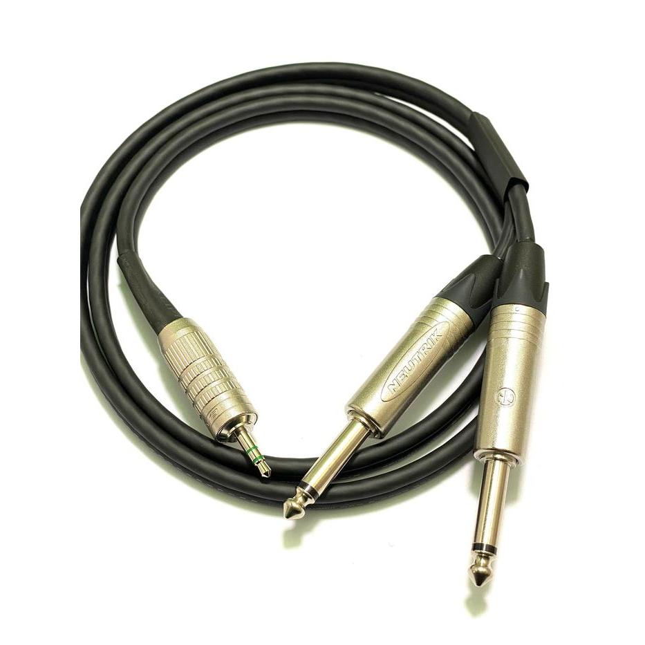 Mogami Kabel Jack 3.5Mm To 2 Jack Ts 6.5Mm 3 Meter Original Jepang Kualitas Terbaik Untuk Laptop Hp