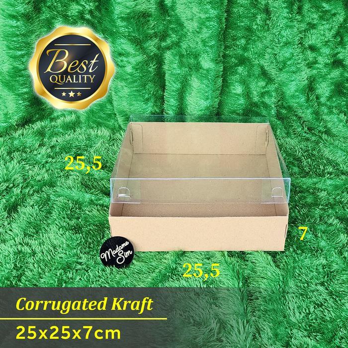 BOX MIKA - DUS KUE - KOTAK - KARDUS 25x25x7 CM
