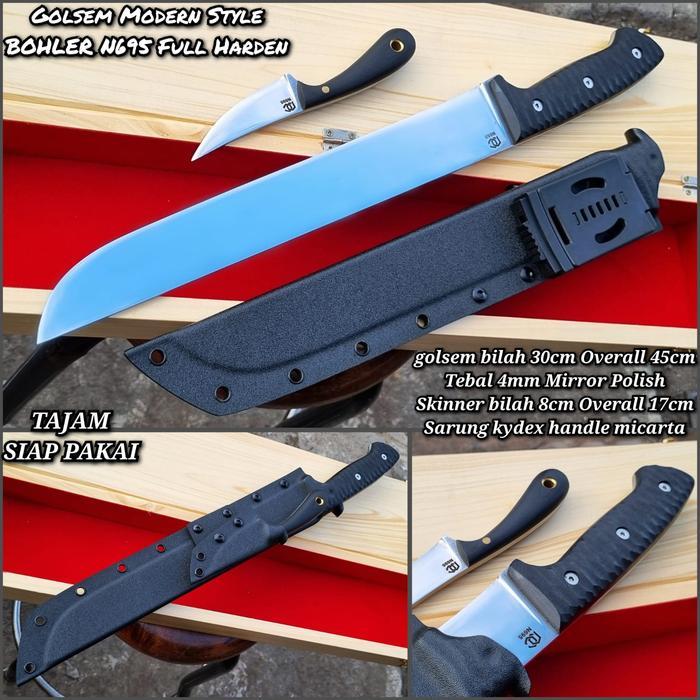 pisau golok sepesial sembelih hewan kurban dengan sarung kydex import beli 1 dapat 2 bonus pisau