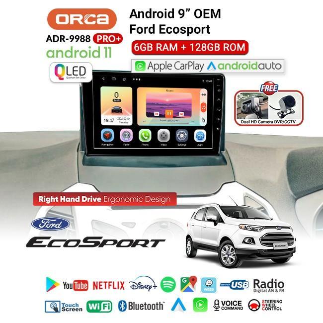 Head Unit Android Auto CarPlay 9 inch Ford Ecosport ORCA