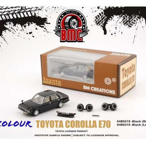 BM Creations 1/64 Toyota Corolla E70 Black RHD