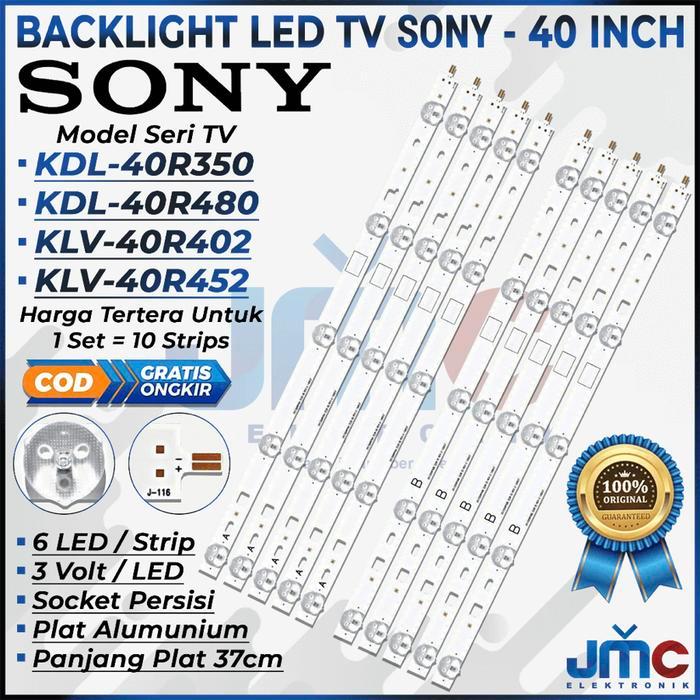 TERLARIS BACKLIGHT TV LED SONY 40 INCH 40R452A 40R402A 40R350B 40R480 KLV40R452 SALE