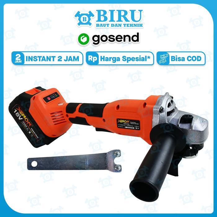 Xenon Cdag1845 Brushless Cordless Grinder Mesin Gerinda Tangan Baterai