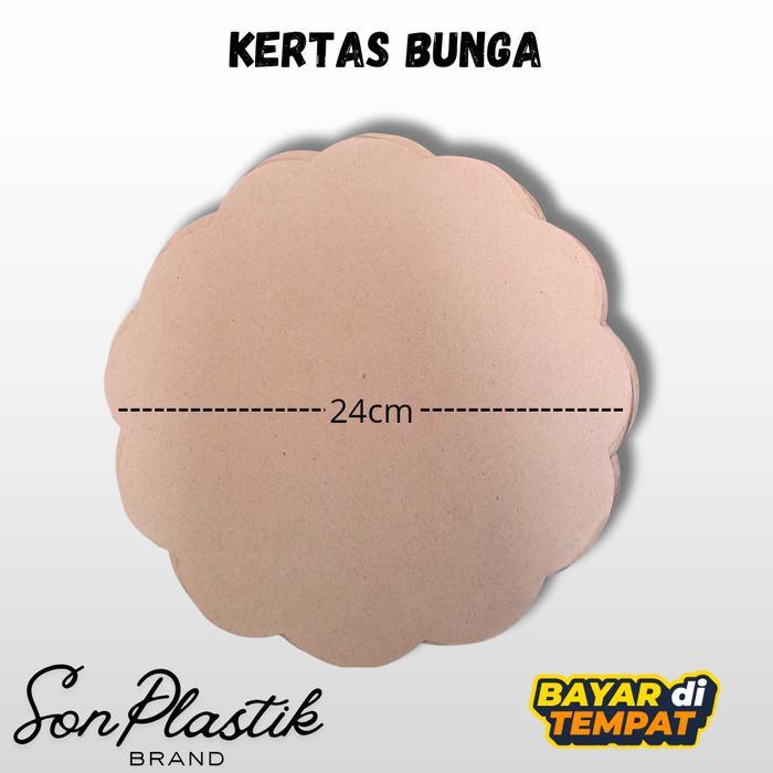 Kertas Nasi Bunga Bulat Untuk Piring Rotan Isi 100 Pcs