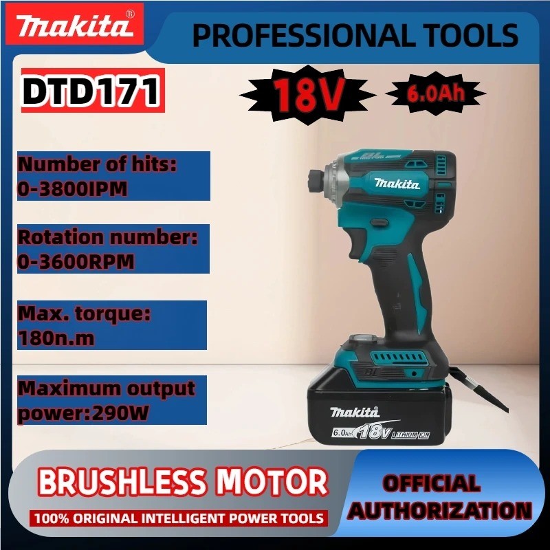 MAKITA DTD171 Impact Rechargeable 18V High Power Brushless Lithium Screwdriver High Torque Electric